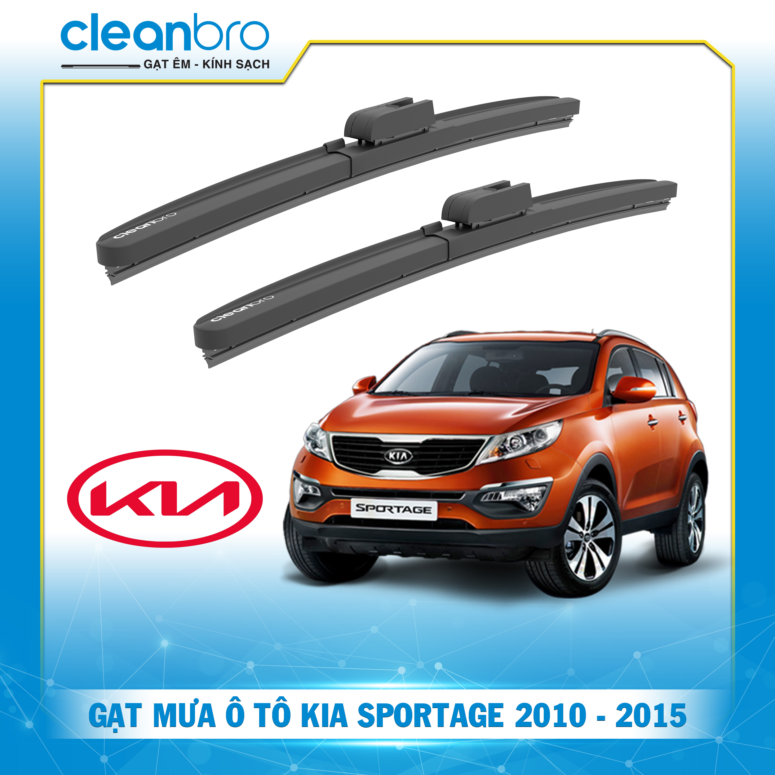 Gạt mưa ô tô hiệu ứng lá sen Kia Sportage [2010-2015]